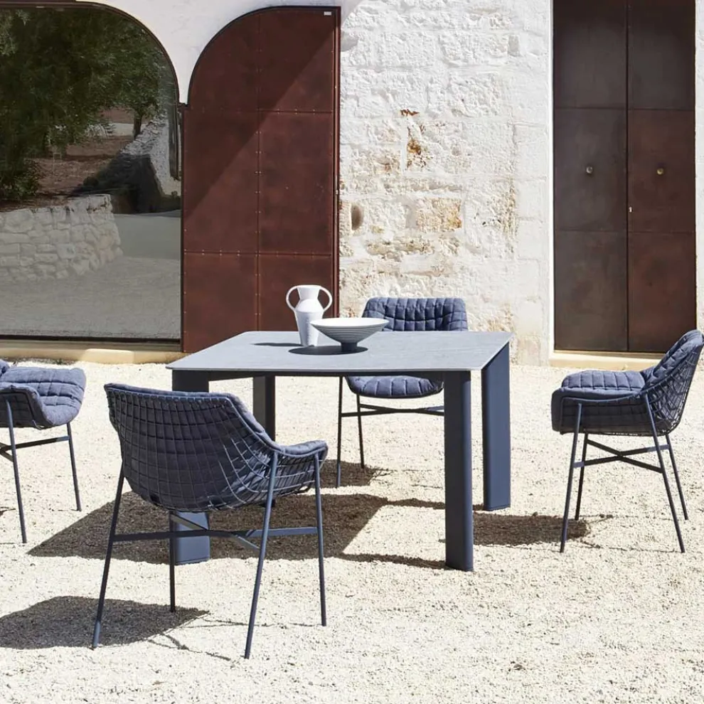 Tisch für den Außenbereich HPL oder Keramik Made in Italy - Plinto von Varaschin