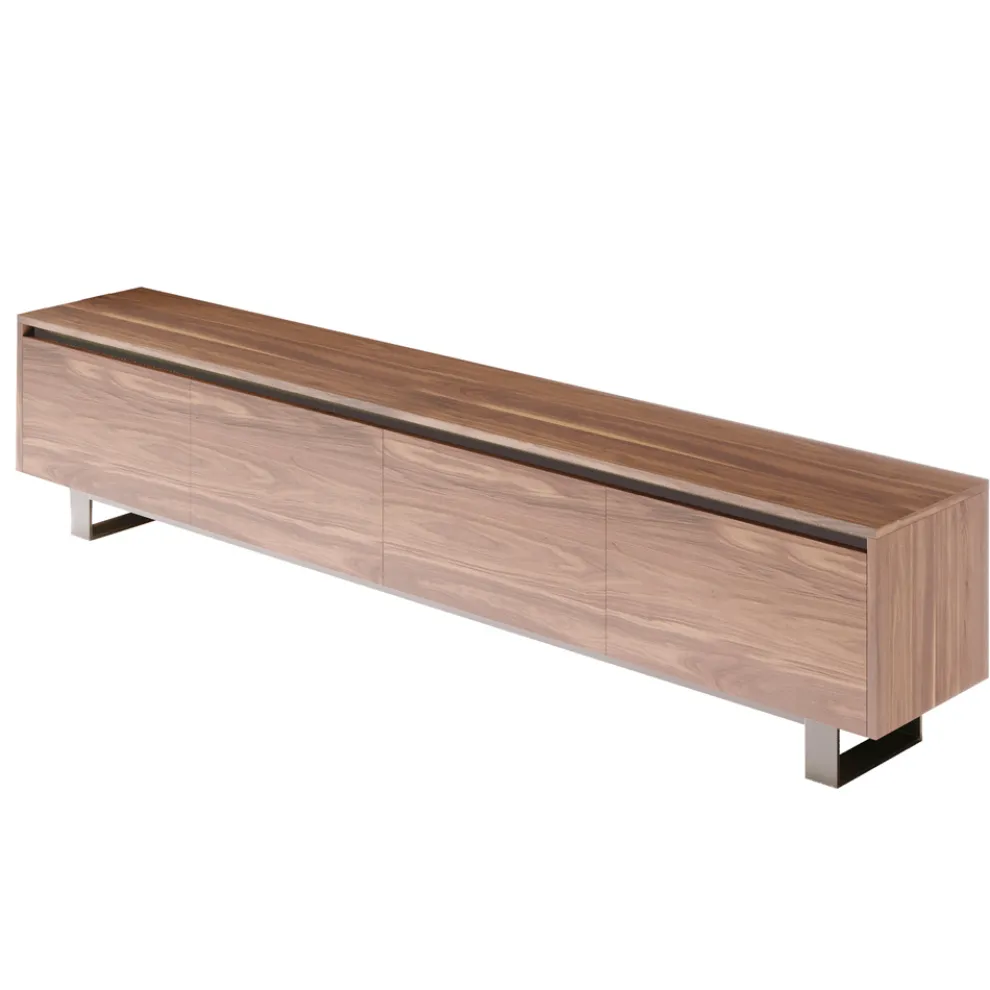 Niedriges Sideboard aus Holz mit Metallgestell Made in Italy - Berta