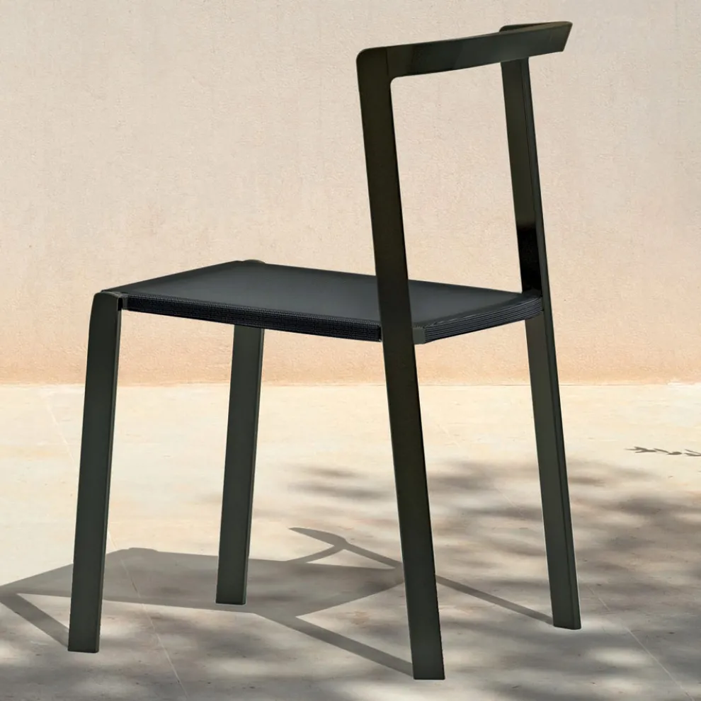 Gartenstuhl aus Textilene und Aluminiumbasis Made in Italy - Milanka