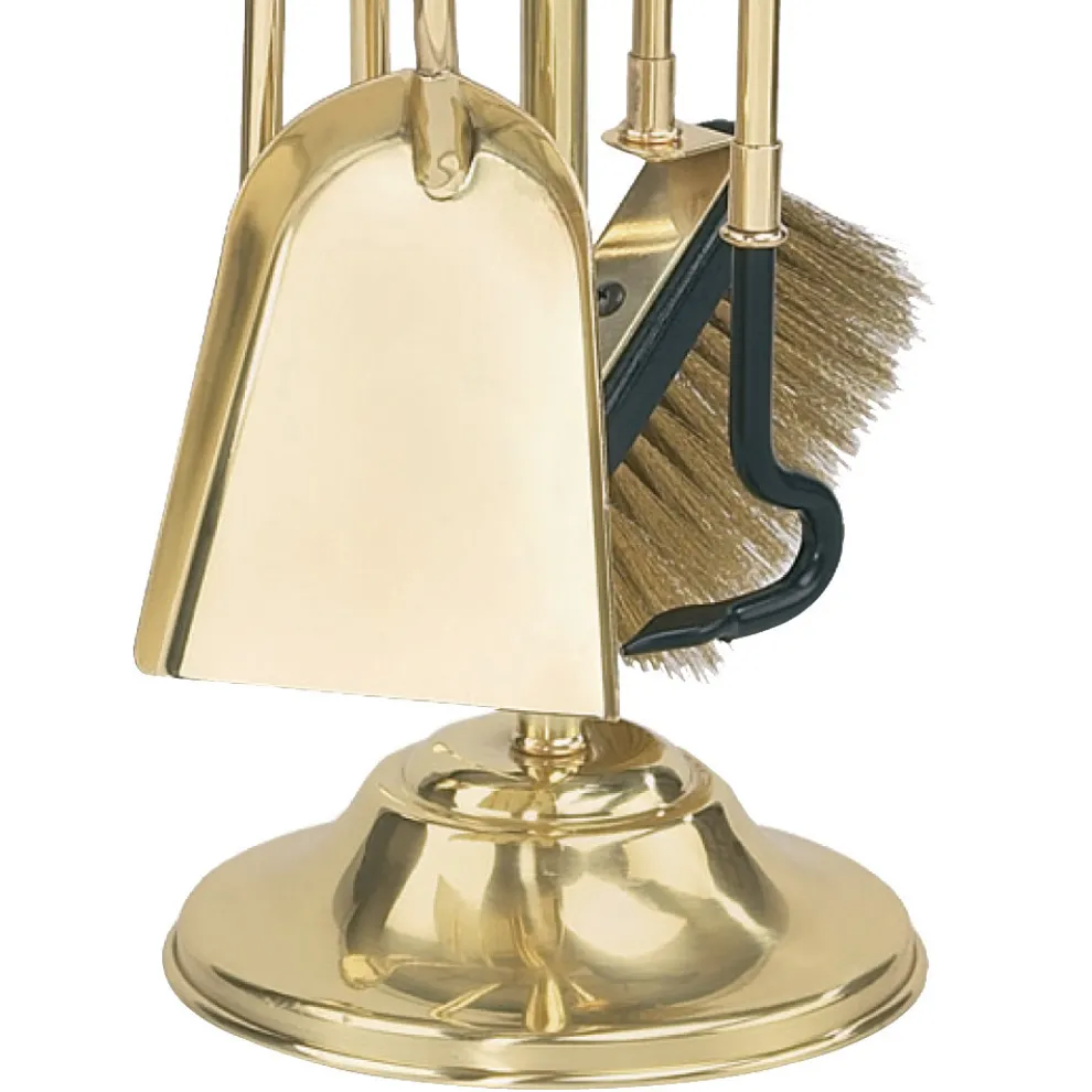 Werkzeughalter aus Messing mit 4 Zubehörteilen, Höhe 65 cm, hergestellt in Italien – Känguru