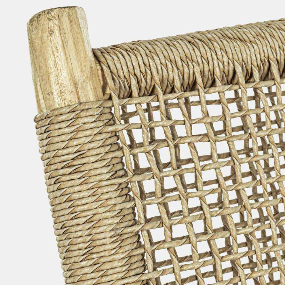 Outdoor-Sessel aus Teakholz und Kunstfaser, 2 Stück - Tecno