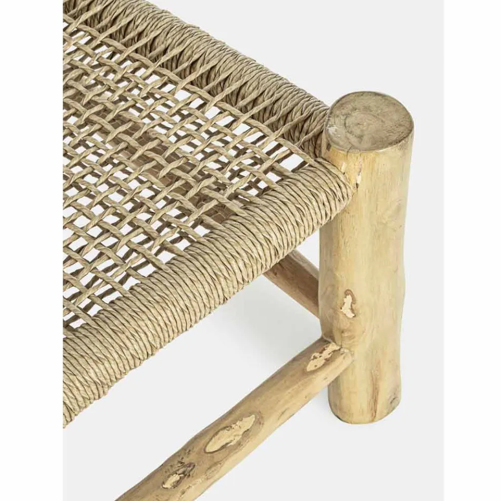 Outdoor-Sessel aus Teakholz und Kunstfaser, 2 Stück - Tecno