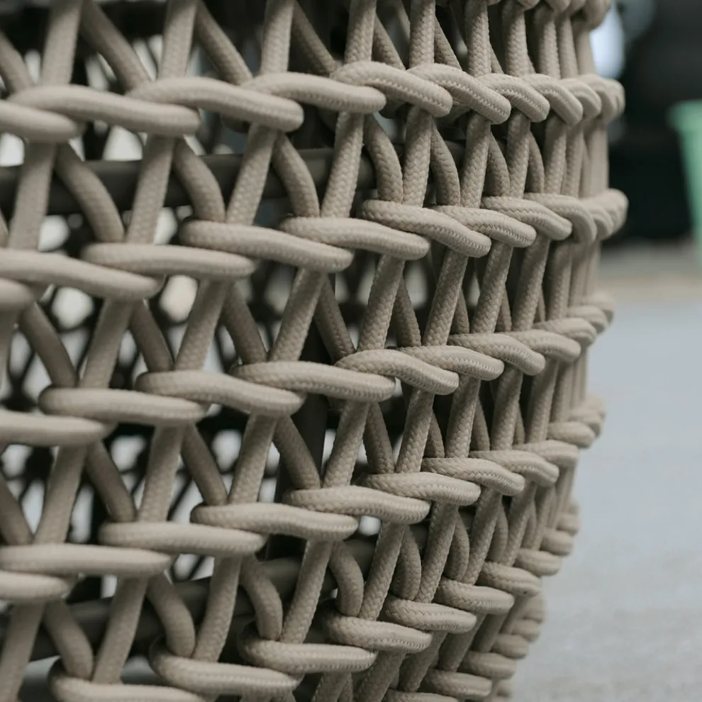 Gummi Garten Chaiselongue mit Seil gewebte Struktur - Shuffle