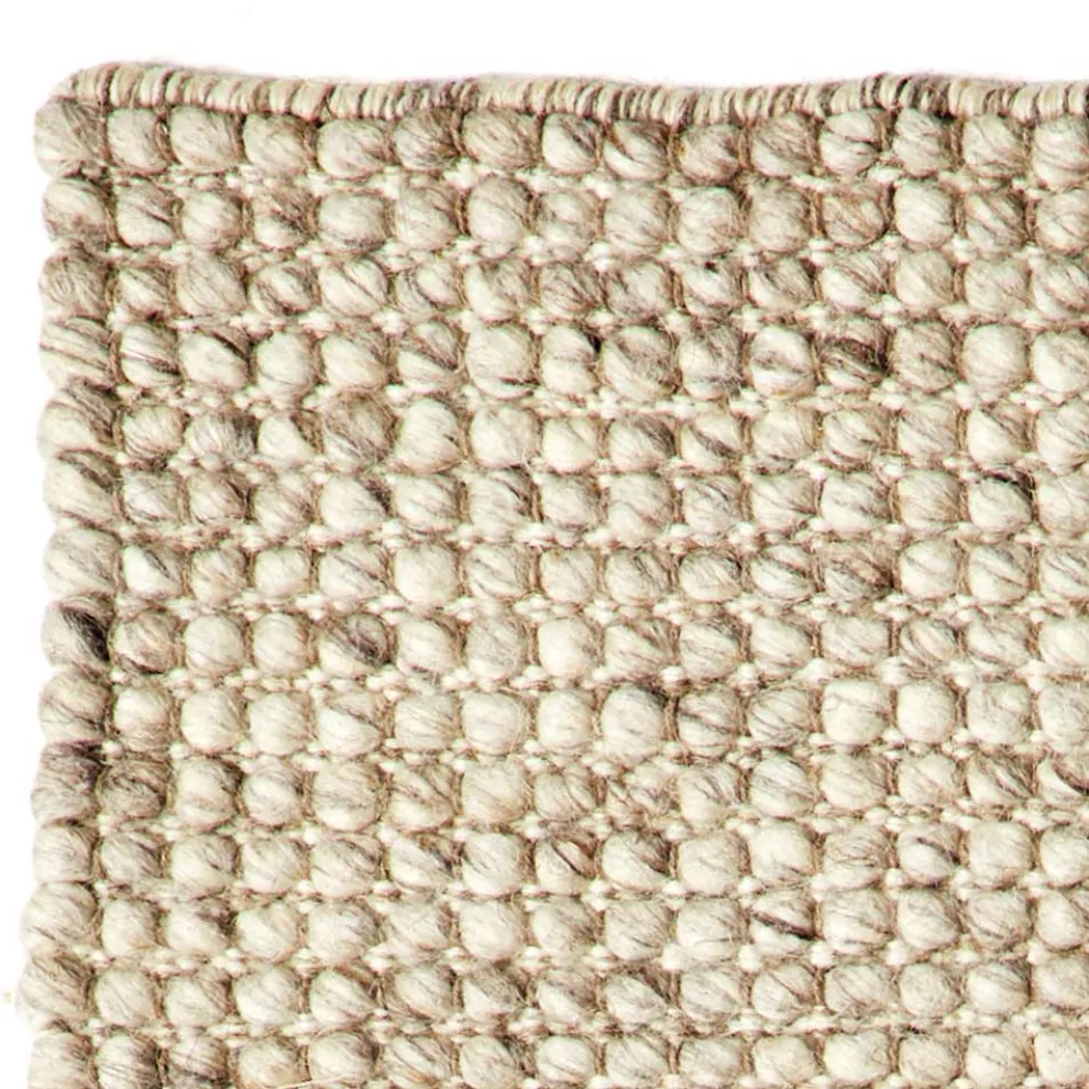 Moderner handgewebter Wohnzimmerteppich aus Wolle und Baumwolle - Wrack