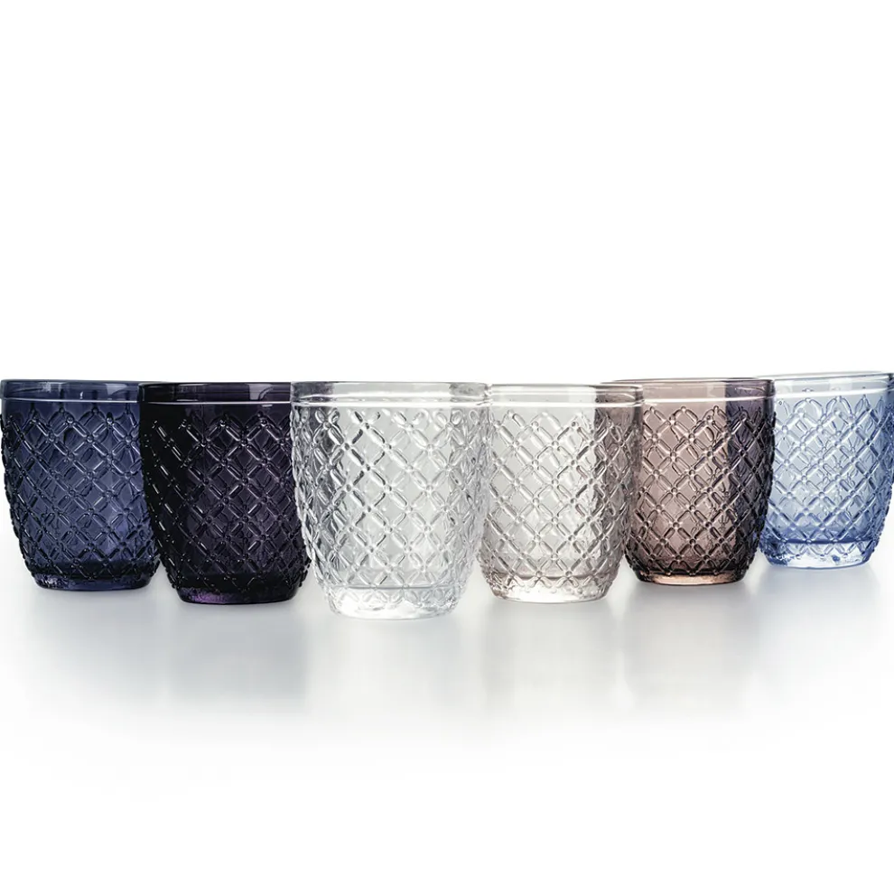 Set mit 12 Gläsern 325 ml aus farbiger Glaspaste - Castello