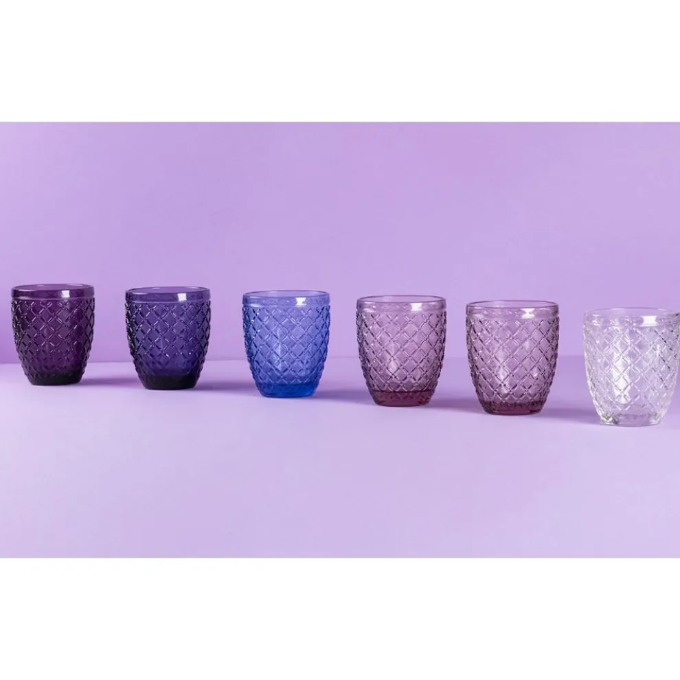 Set mit 12 Gläsern 325 ml aus farbiger Glaspaste - Castello