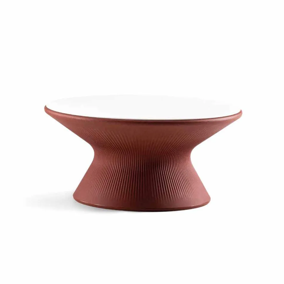 Garten Couchtisch aus Polyethylen mit HPL-Platte Made in Italy - Desmond