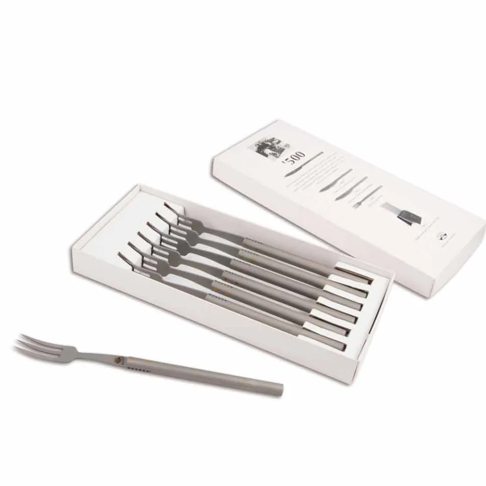 6 Edelstahl Tischgabeln, Berti Exklusiv für Viadurini - Edolo