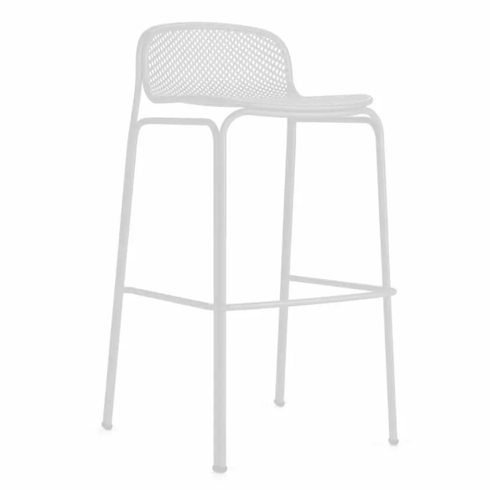 Hohe stapelbare Barhocker im Freien aus Metall, 2 Stück - Viviette