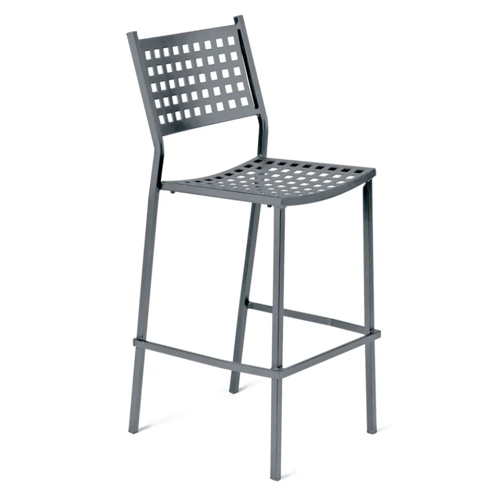 Stapelbarer Outdoor-Hocker aus lackiertem Stahl Made in Italy - Nilda