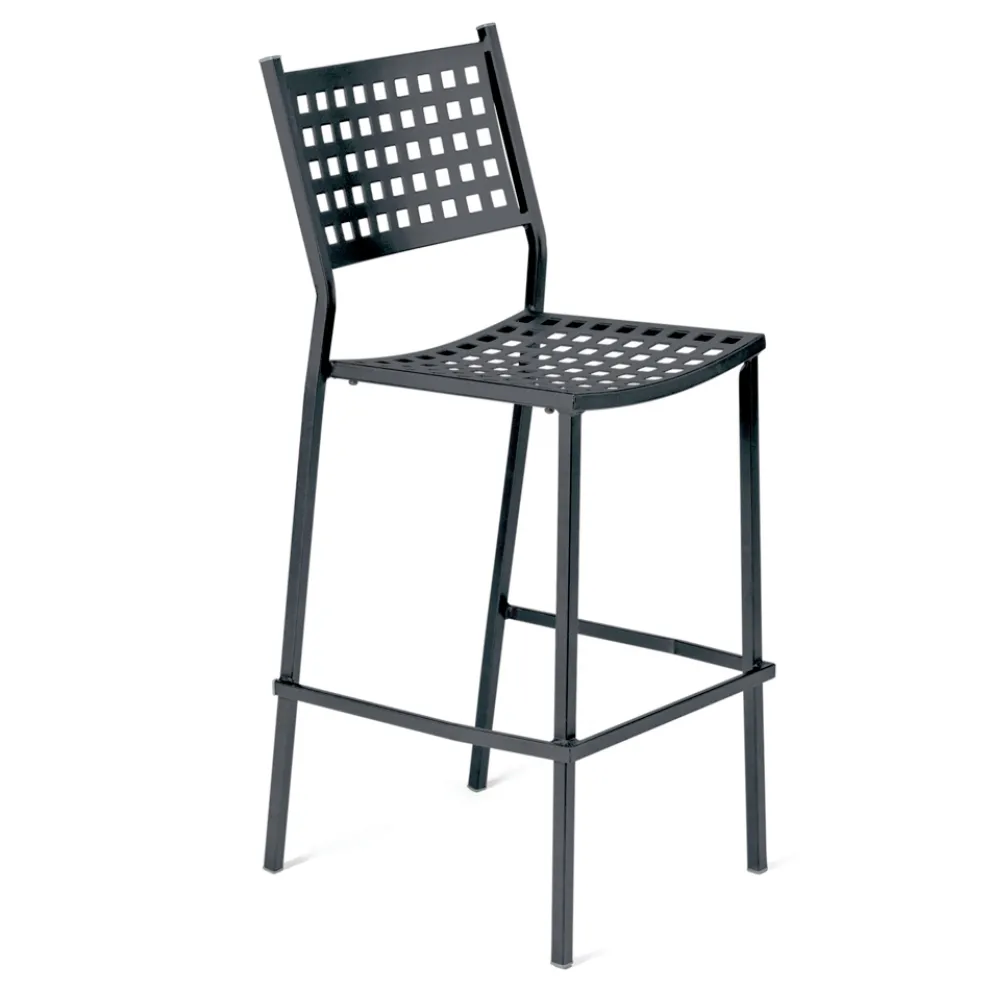 Stapelbarer Outdoor-Hocker aus lackiertem Stahl Made in Italy - Nilda