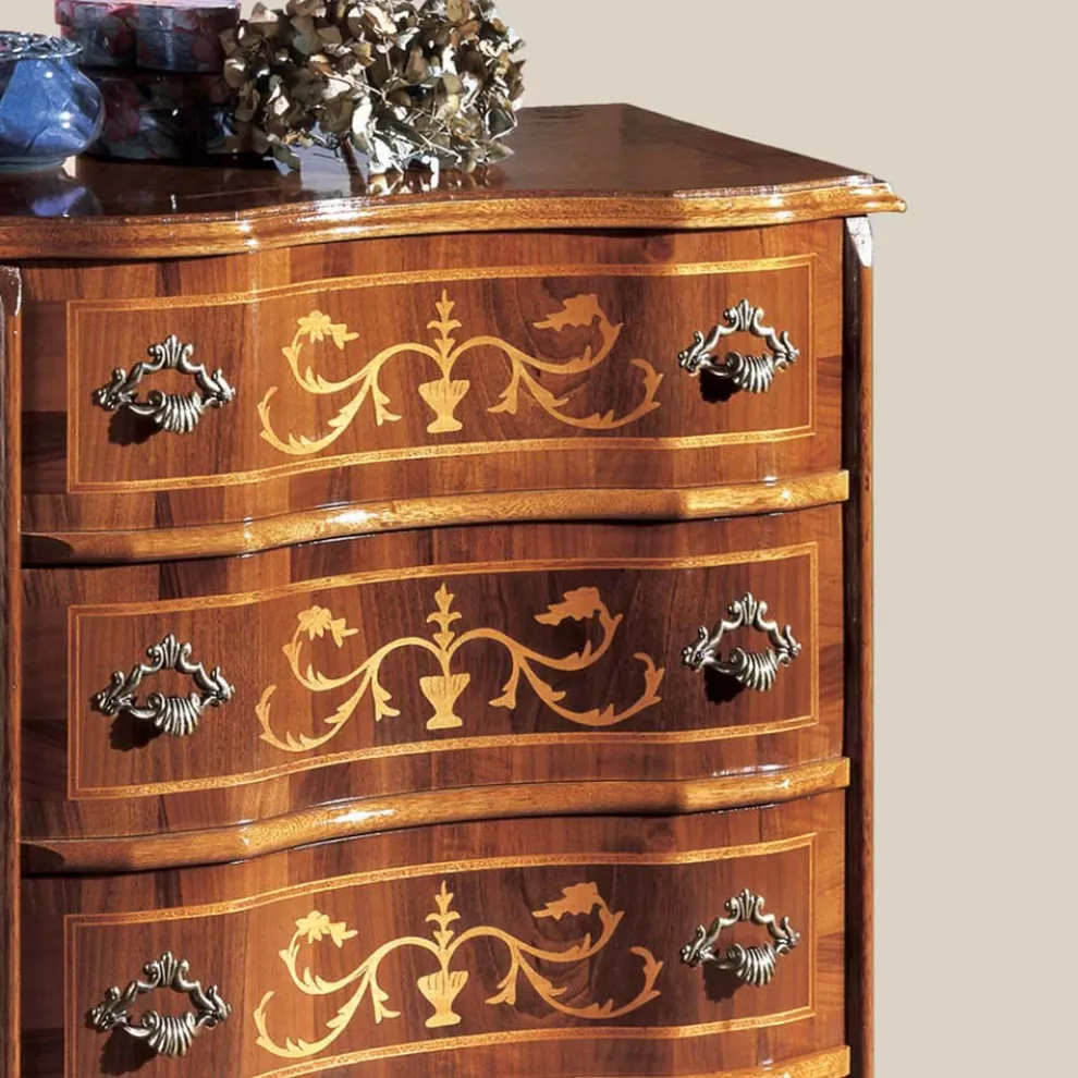 Klassische Luxus Kommode Nussbaumholz Made in Italy - Elegant