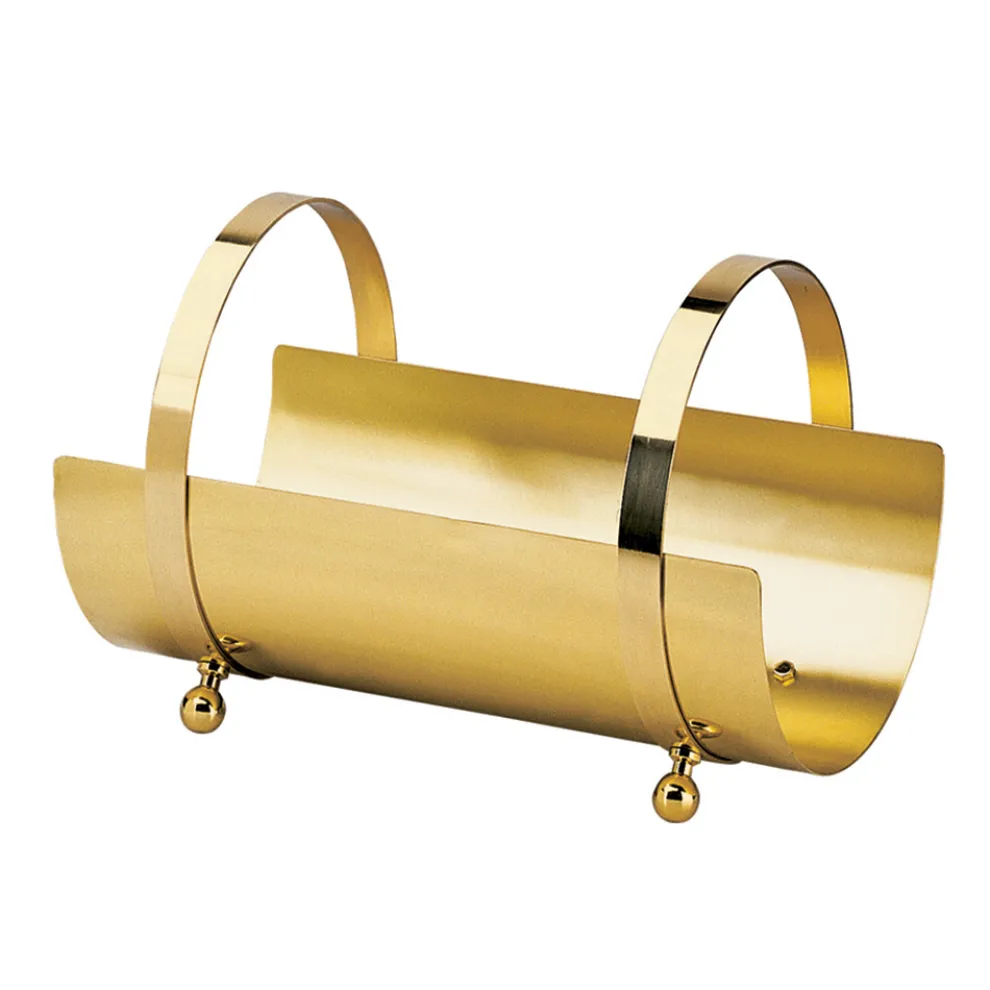 Messing-Holzhalter mit 4 Füßen, hergestellt in Italien – Leone