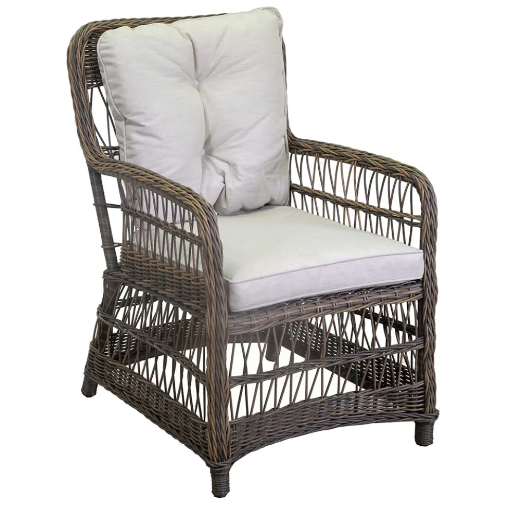 Gartenstuhl mit Aluminiumgestell und Polyrattan-Bespannung - Puntina