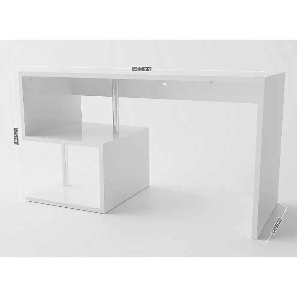 Weißer oder Schiefer Schreibtisch in italienischem Design Holz 3 Größen - Michel