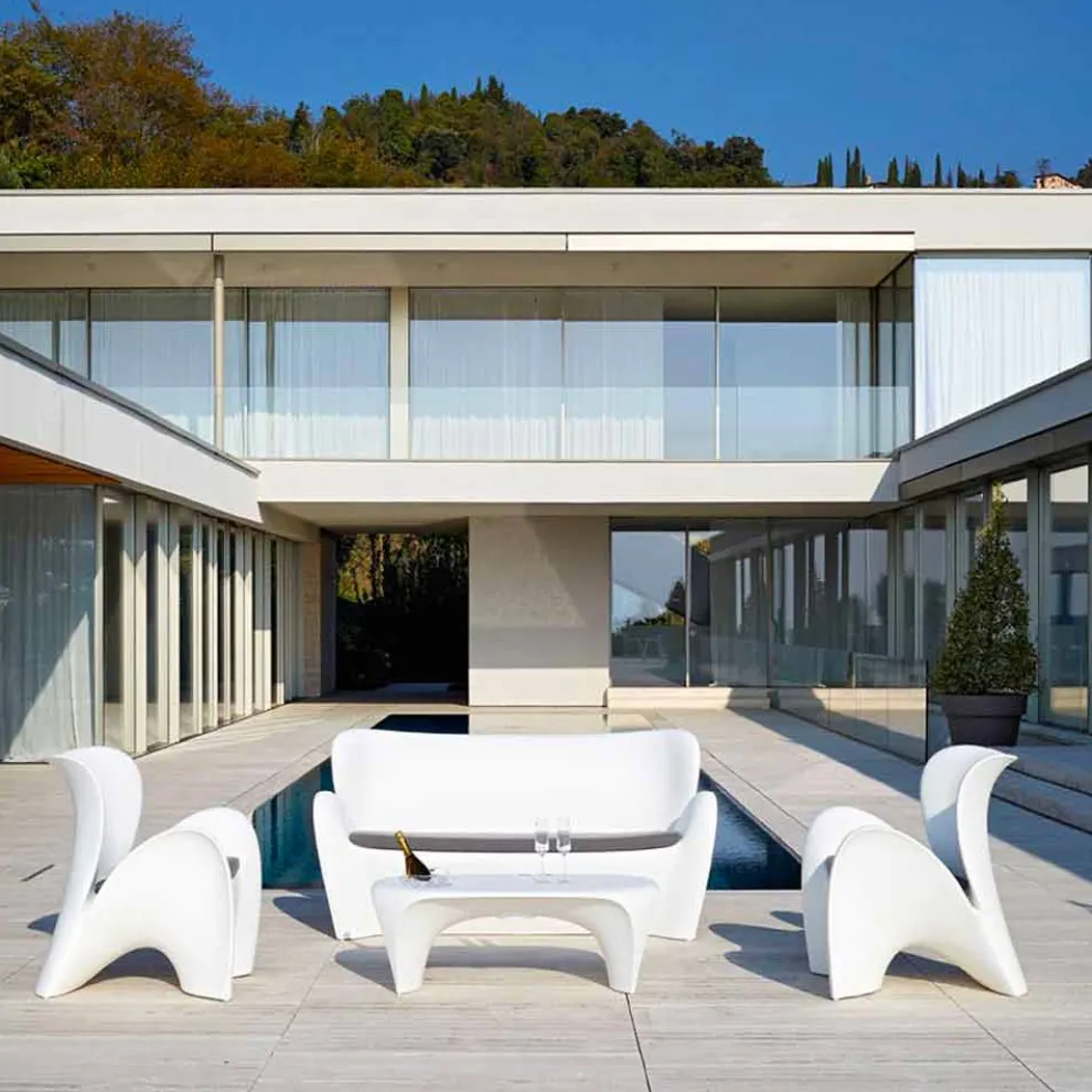 Außen- oder Innen-Couchtisch mit Spumantiera, 2-teiliges Design - Lily von Myyour