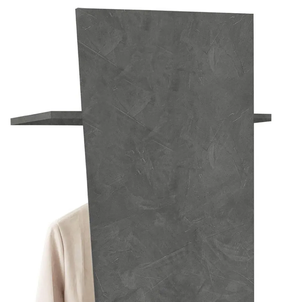 Oblique Design Garderobenständer aus glänzend weißem Holz oder Schiefer - Joris