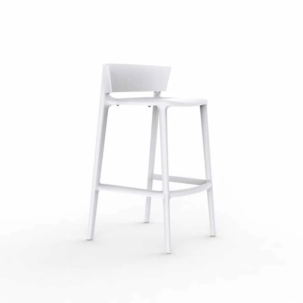 Moderner Außenhocker Africa Vondom aus Polypropylen mit Glasfaser, 4 Stück