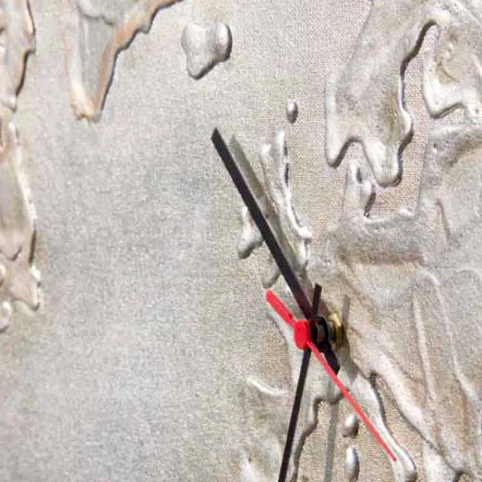 Moderne Leinwand Wanduhr Welt  Made in Italy Miles