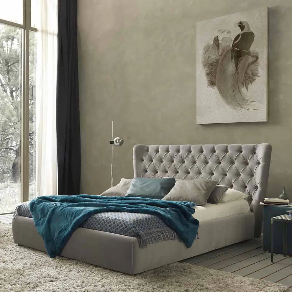 Doppelbett mit Bettcontainer, zeitgemäßes Design Selene Bolzan