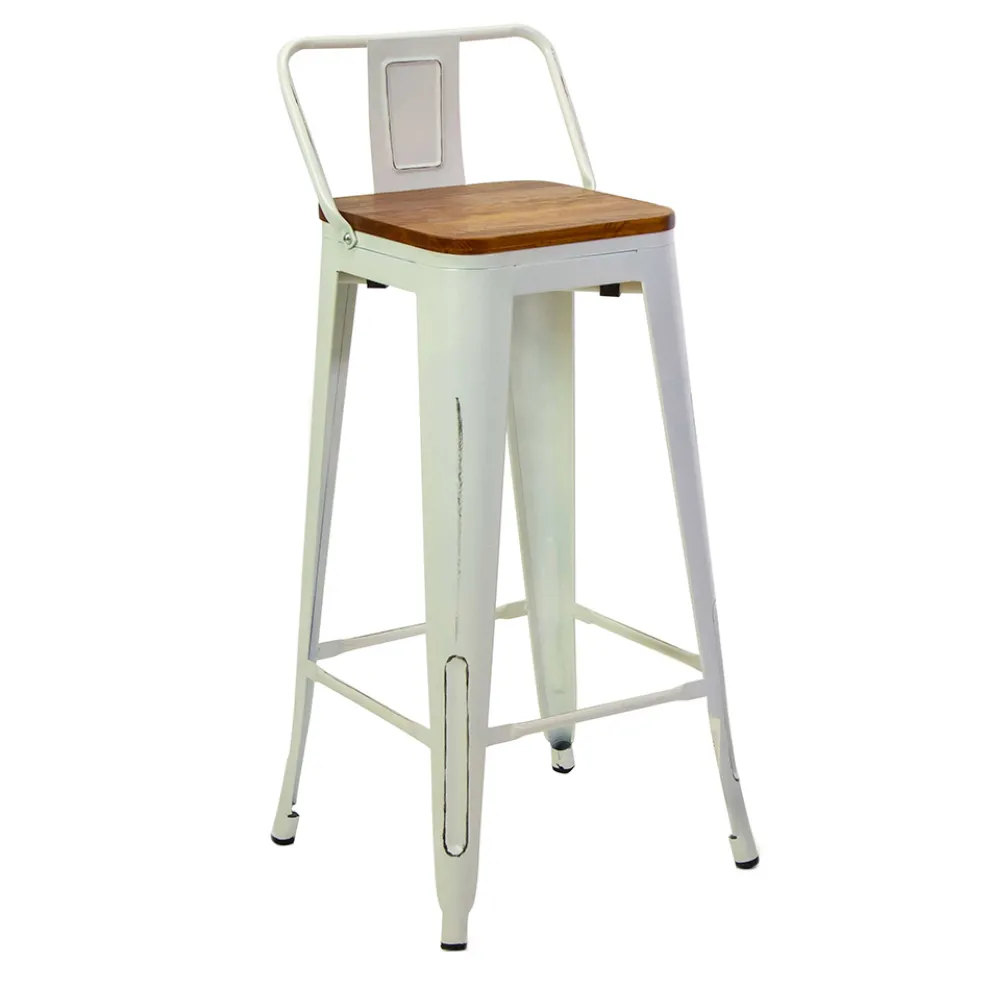 Innen- und Außenhocker aus Eisen und Holz - Schreibwaren