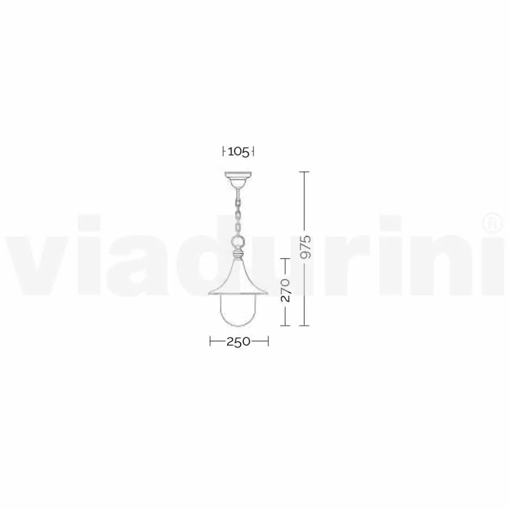 Outdoor Pendelleuchte aus weißem Aluminium, made Italy, Anusca