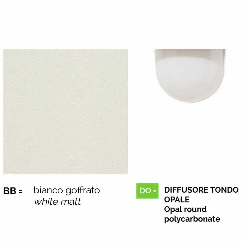 Outdoor Pendelleuchte aus weißem Aluminium, made Italy, Anusca