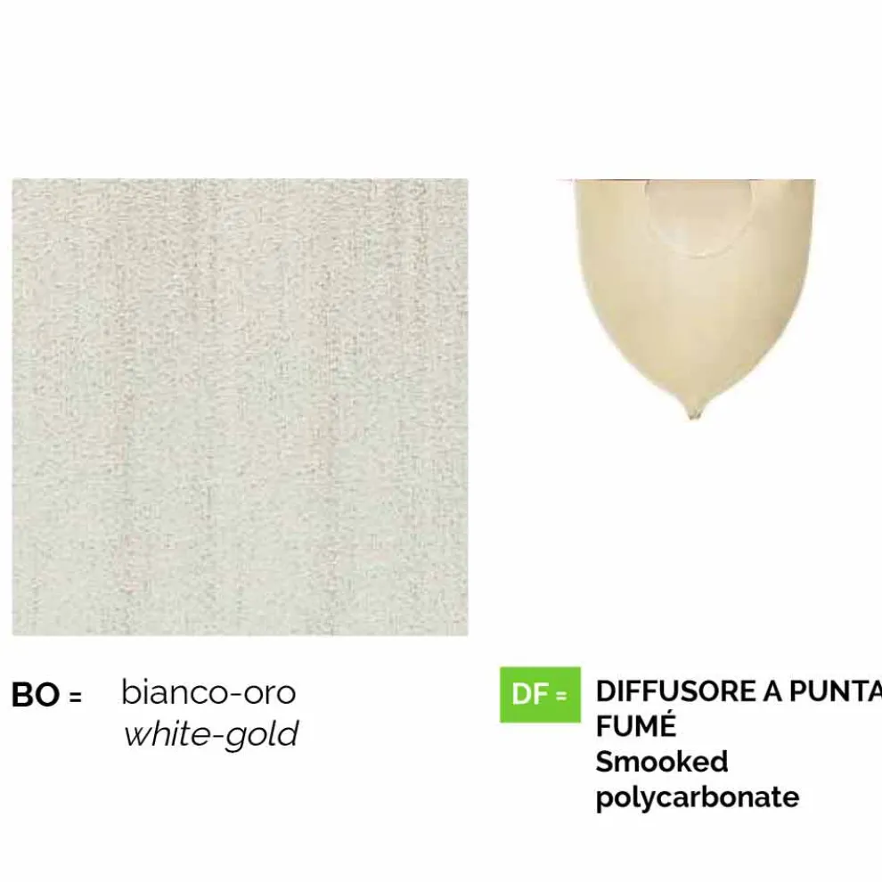 Outdoor Pendelleuchte aus weißem Aluminium, made Italy, Anusca