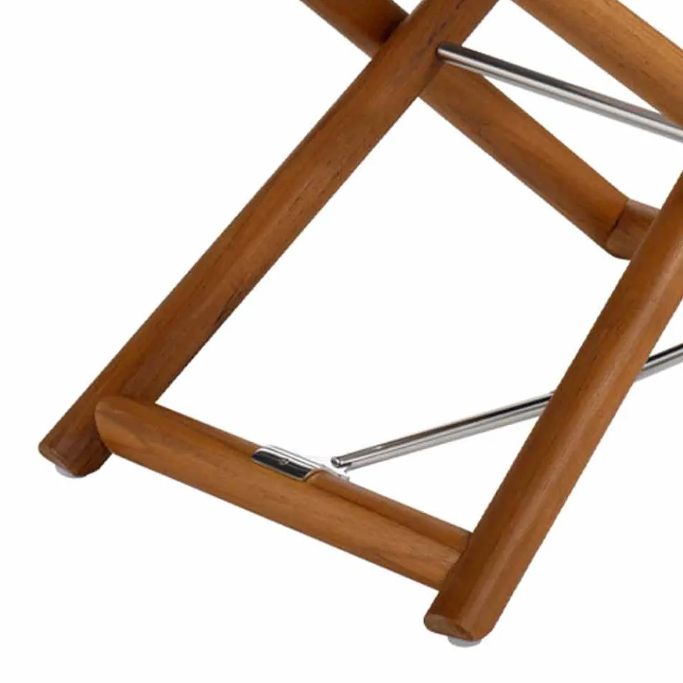 Outdoor-Hocker aus natürlichem oder schwarzem Mattholz und Kissen, Made in Italy - Suzana