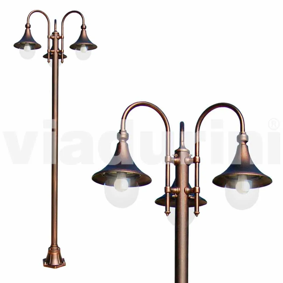 Outdoot Aluminium-Druckguss-Laternenpfahl, hergestellt in Italien, Anusca