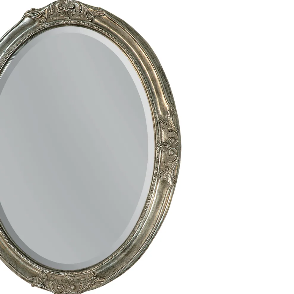 Ovaler Spiegel mit geschliffenem Spiegel, hergestellt in Italien – Avus