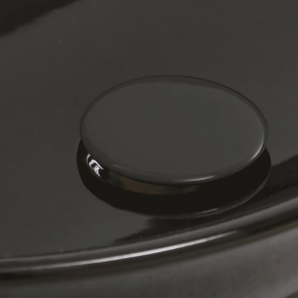 Ovales Aufsatzwaschbecken aus glänzender Keramik L 58 cm Made in Italy - Nelly