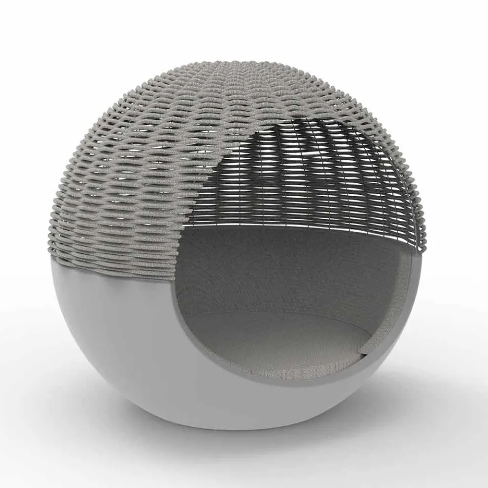 Luxus Garten Daybed Round Design mit geflochtenem Seil - Ulm Moon von Vondom