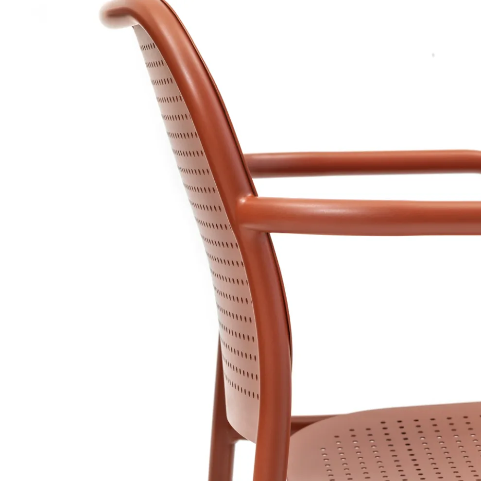 Outdoor-Stuhl mit Metallarmlehnen Made in Italy 2 Stück - Synergy