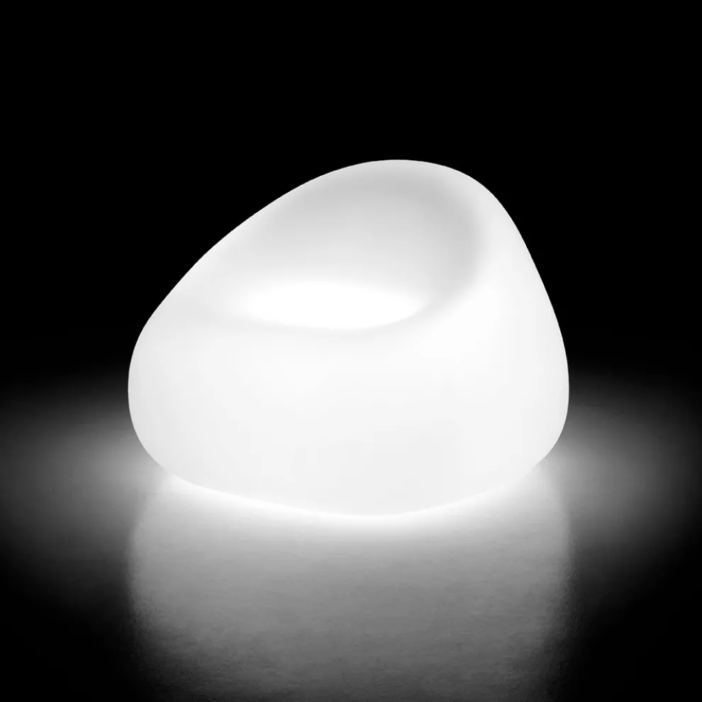 Outdoor-Sessel mit LED-Licht aus Polyethylen Made in Italy - Ervin