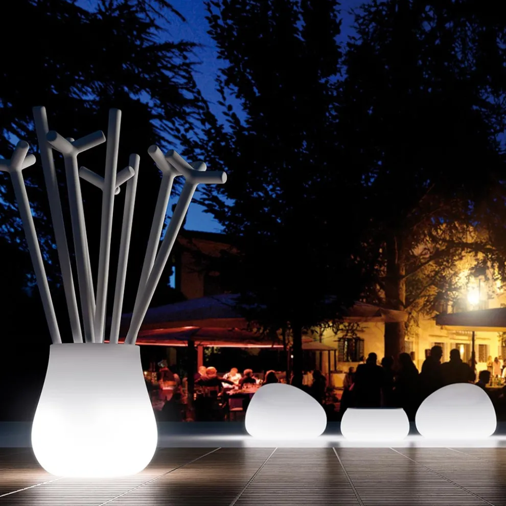 Outdoor-Sessel mit LED-Licht aus Polyethylen Made in Italy - Ervin