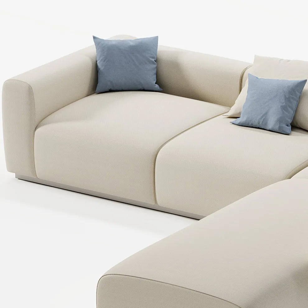 Modulares Gartensofa aus marineblauem Sperrholz Made in Italy - Bahias