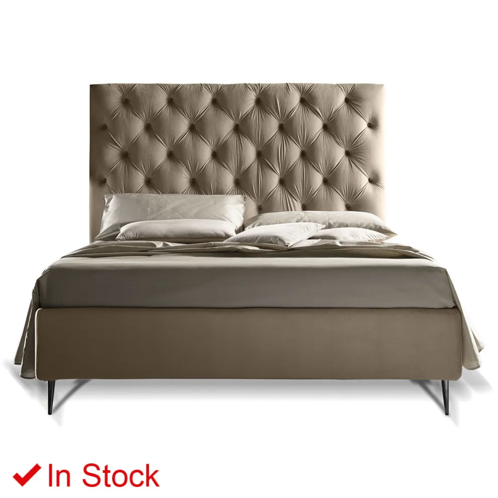 Doppelbett mit Bettwäschegarnitur aus Baumwolle Made in Italy - Sallie