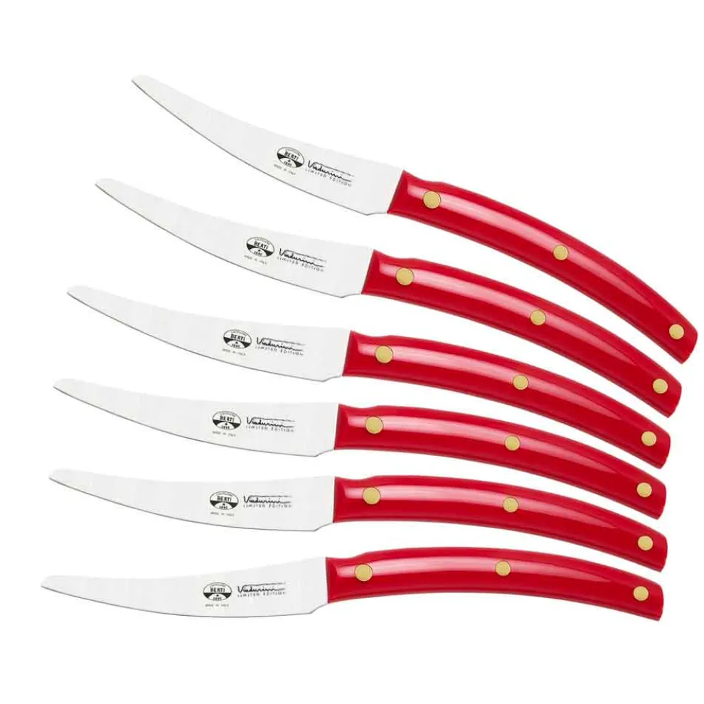 6 Tischmesser Made in Italy, Berti exklusiv für Viadurini - Alserio