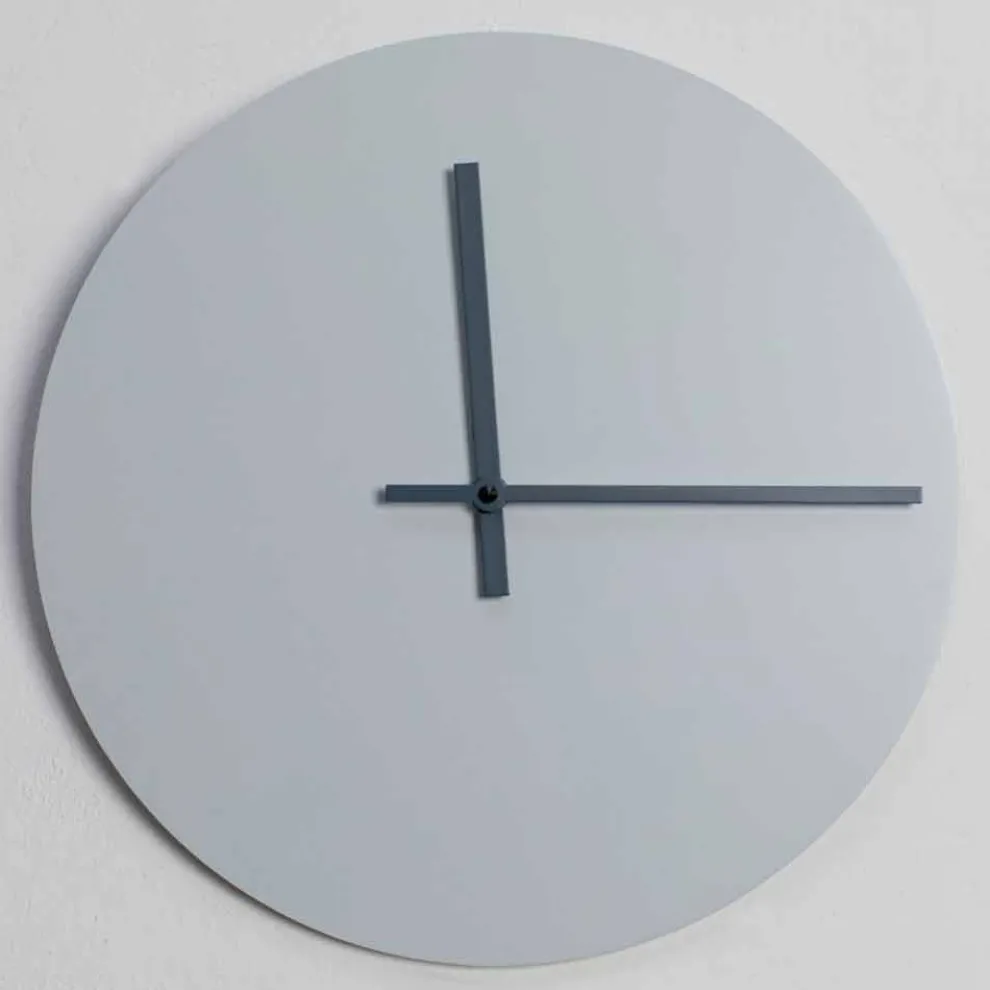 Runde Wanduhr von modernem Design Grau und Blau Made in Italy - Umbriel