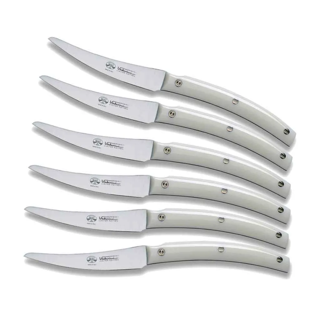 6 Tischmesser Made in Italy, Berti exklusiv für Viadurini - Alonte