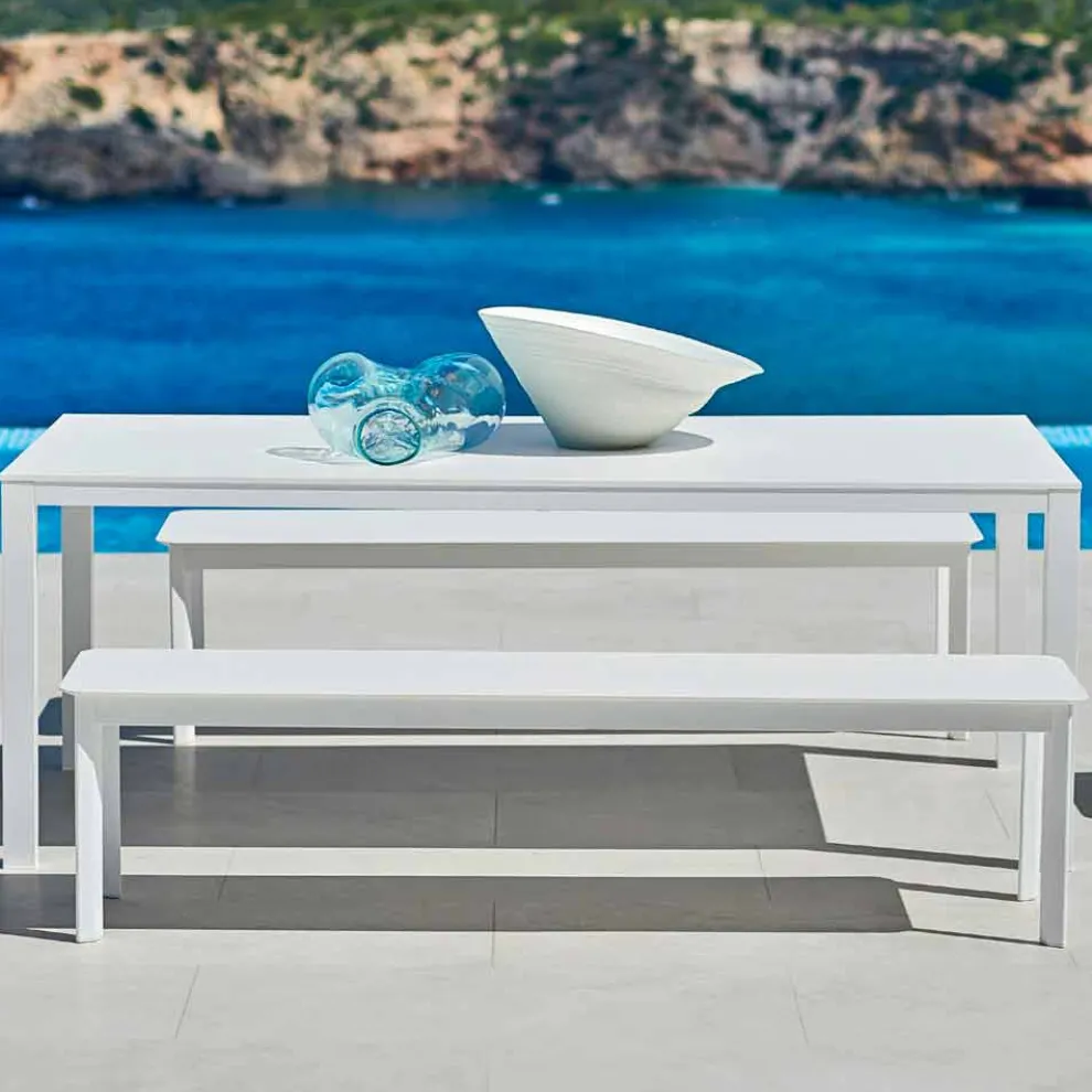 Design Outdoor-Bank aus lackiertem Aluminium Varaschin System