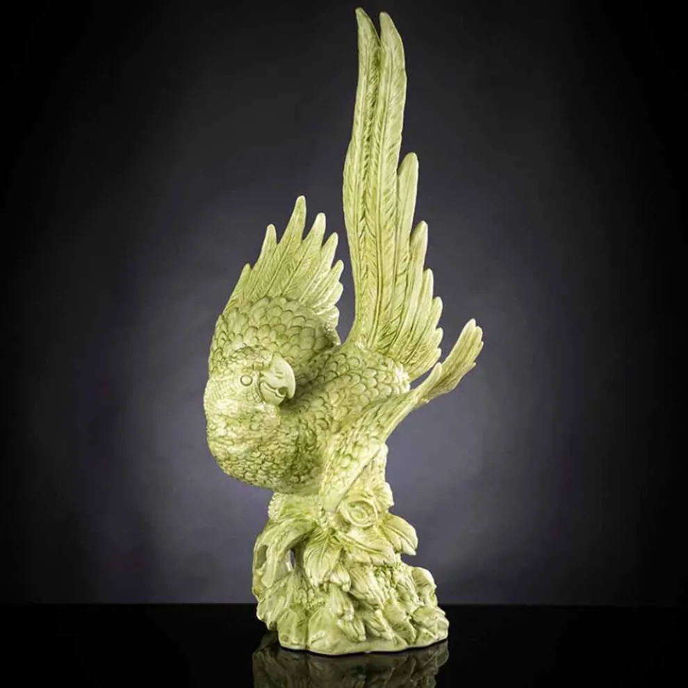 Papageienförmige Keramikstatue Handgefertigt in Italien - Pagallo