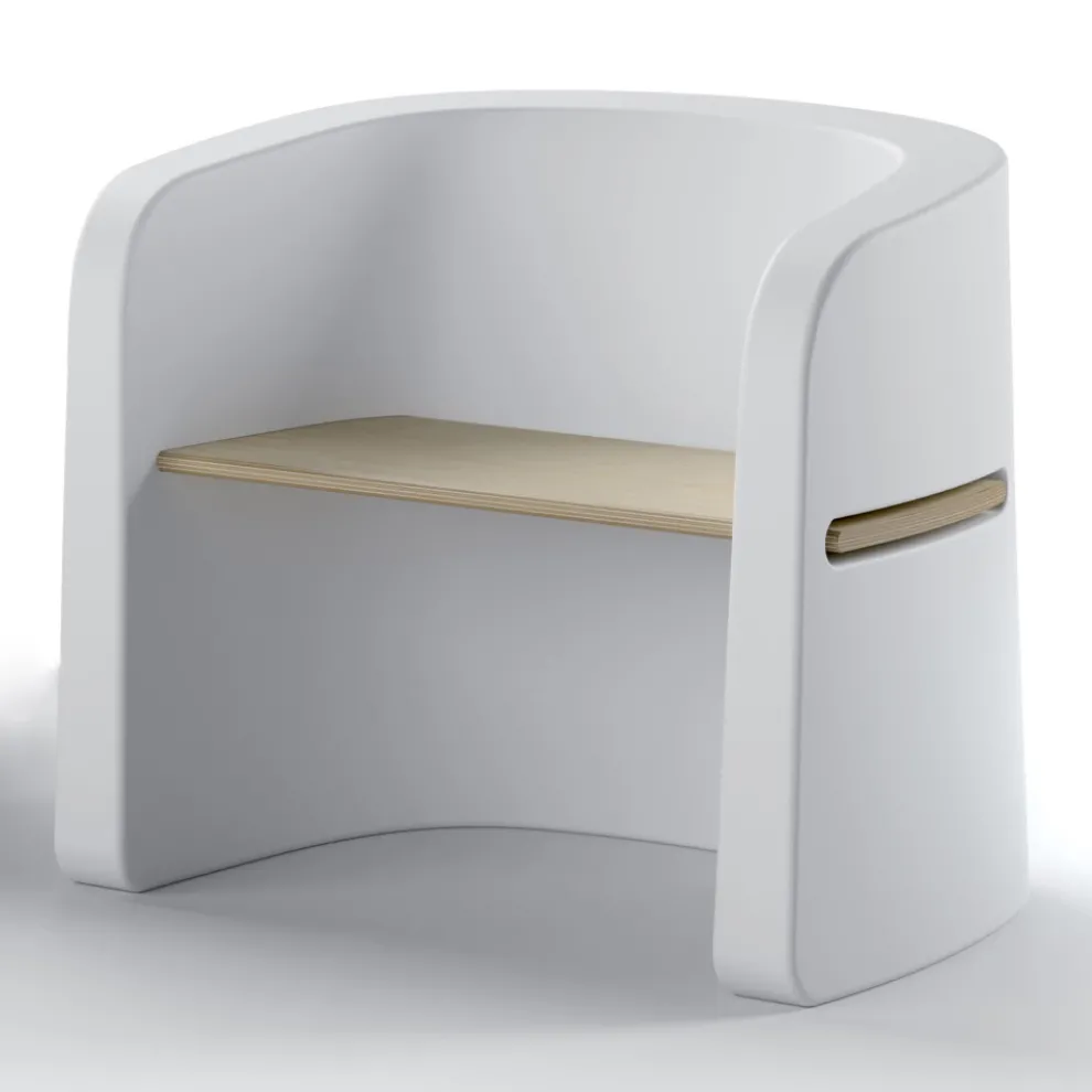 Gartenstuhl aus Polyethylen und Birkenholz Made in Italy - Talula