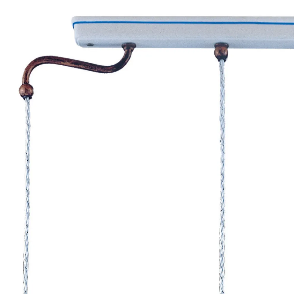 Pendelleuchte 3 Lichter Vintage Handgefertigtes Eisen und Keramik - Chieti