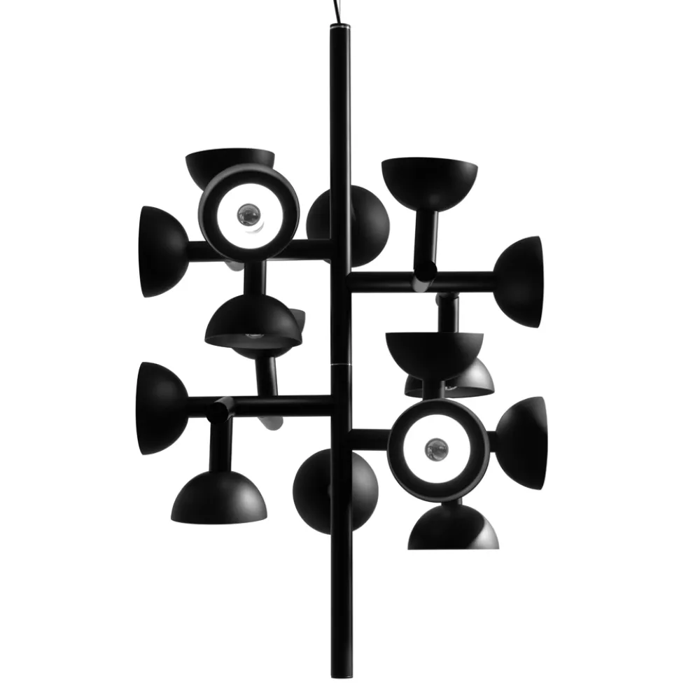 Pendelleuchte 16 Lichter Design in Weiß oder Schwarz -Celio Aluminium