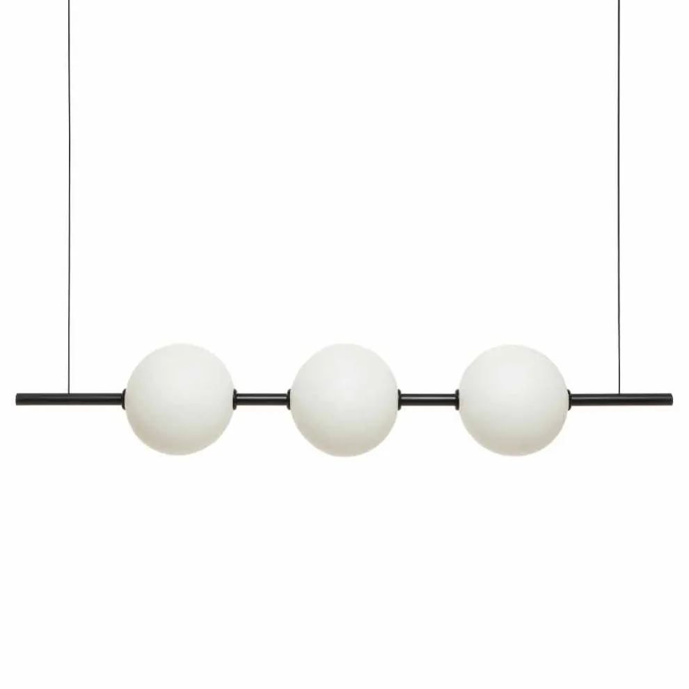 Pendelleuchte 3 Lichter aus Messing und Glas 2 Ausführungen - Alma von Il Fanale