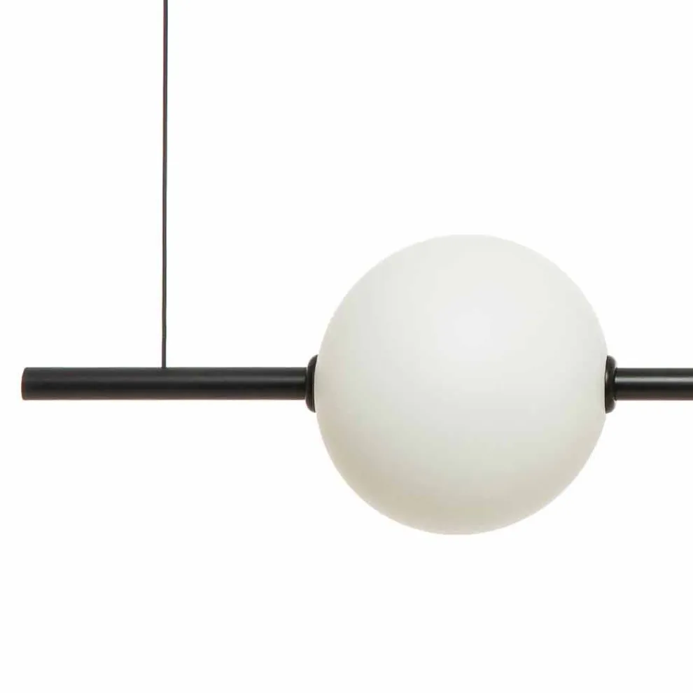 Pendelleuchte 3 Lichter aus Messing und Glas 2 Ausführungen - Alma von Il Fanale