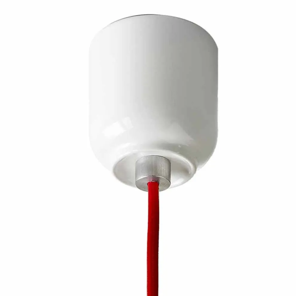 Pendelleuchte aus Keramik und Aluminium, hergestellt in Italien, Asien