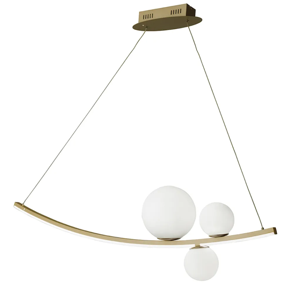 Pendelleuchte aus lackiertem Metall und mundgeblasenem Glas - Partridge